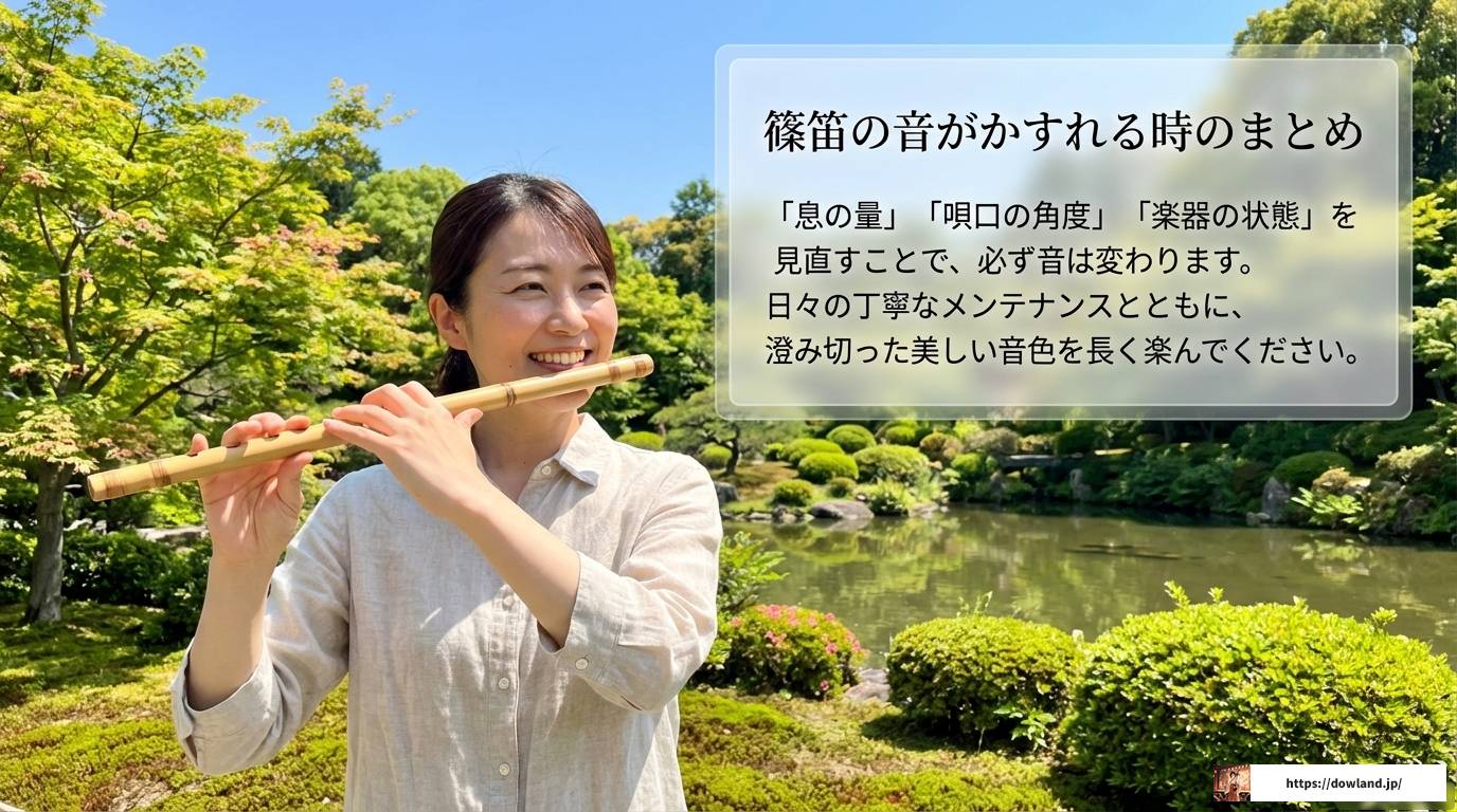 篠笛の音がかすれる原因とは？初心者向け直し方とメンテ術