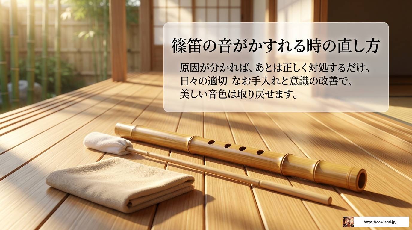 篠笛の音がかすれる原因とは？初心者向け直し方とメンテ術