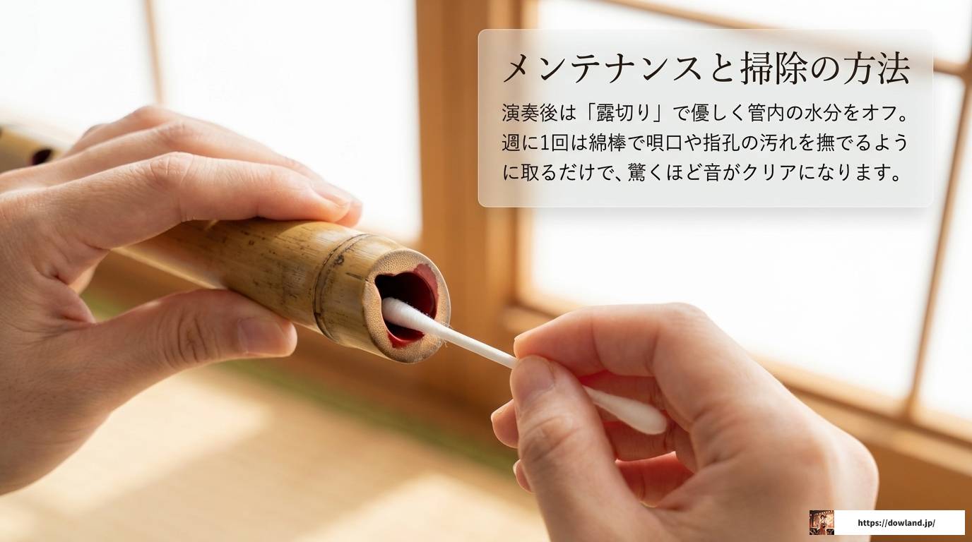 篠笛の音がかすれる原因とは？初心者向け直し方とメンテ術
