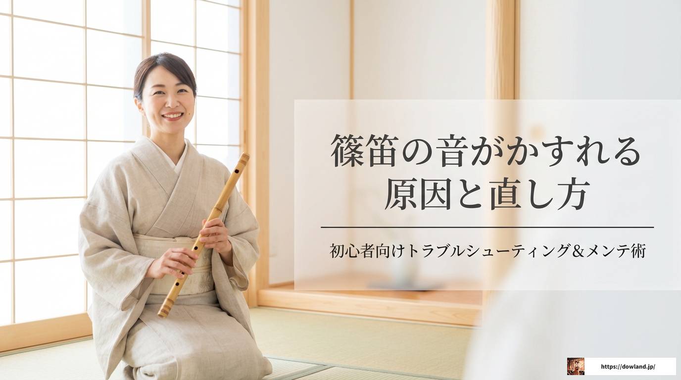 篠笛の音がかすれる原因とは？初心者向け直し方とメンテ術