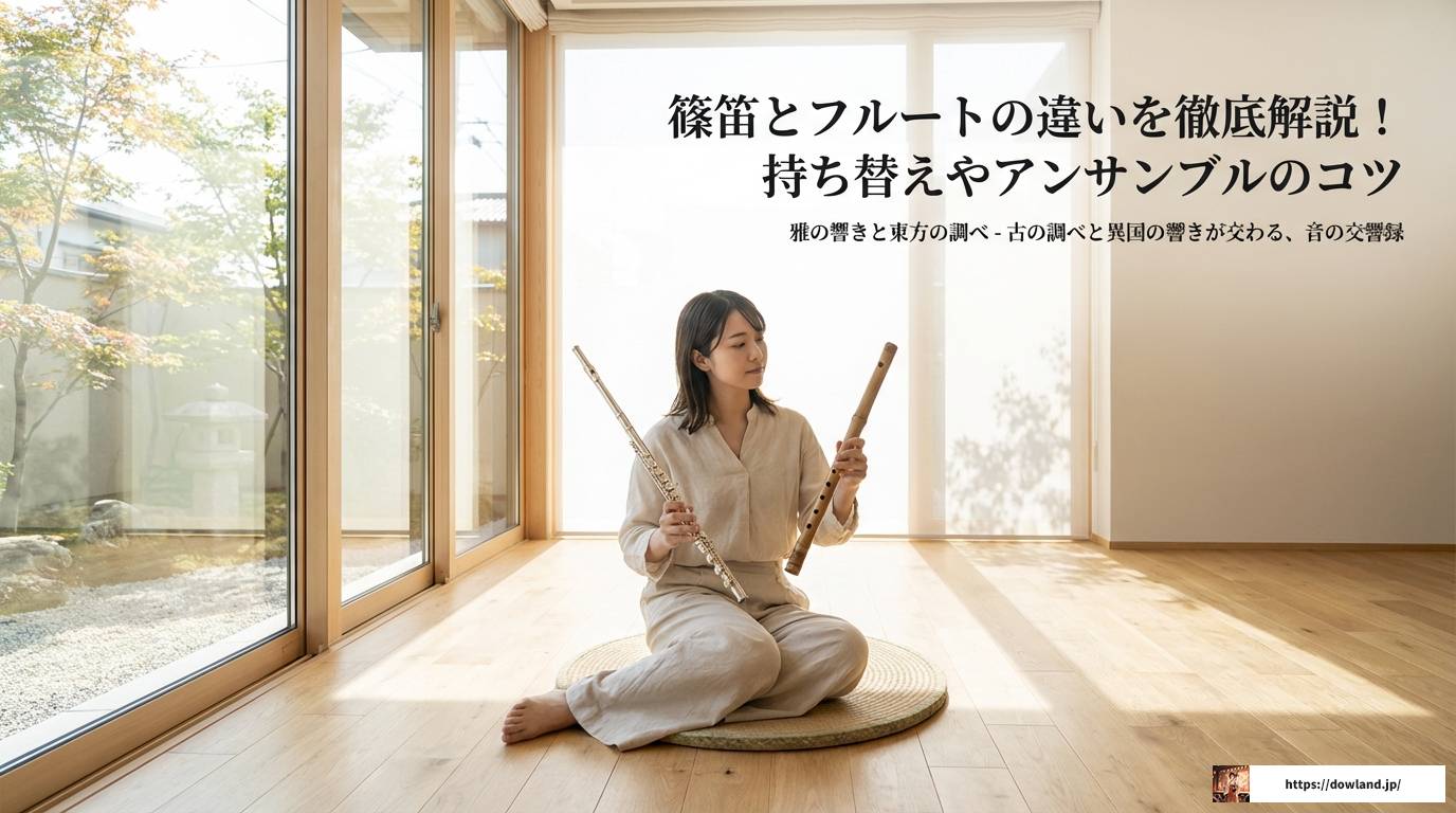 篠笛とフルートの違いを徹底解説！持ち替えやアンサンブルのコツ