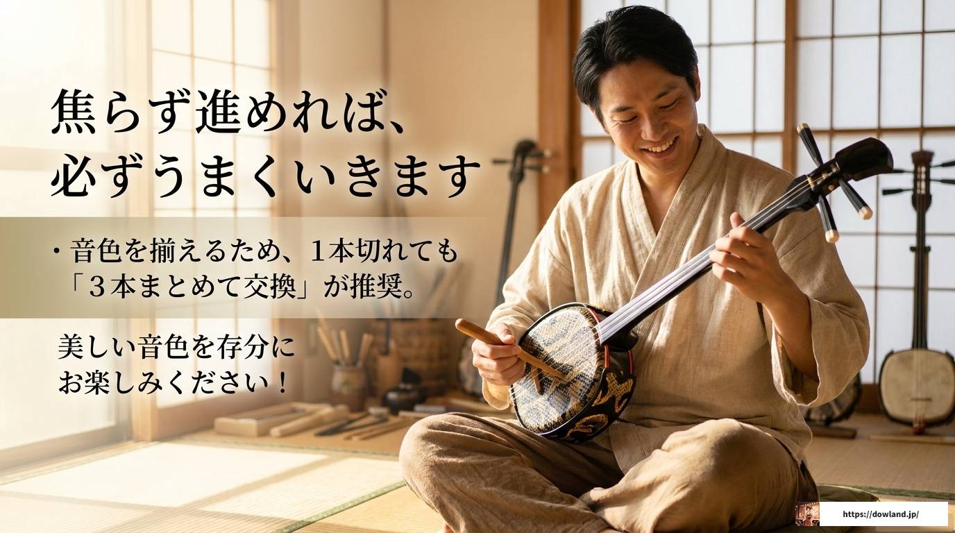 三線の弦張り替え完全ガイド｜結び方から調弦・失敗対策まで