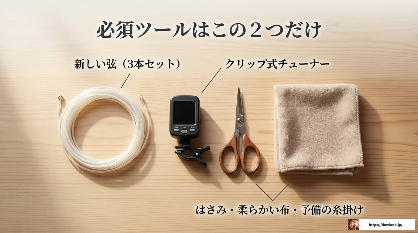 三線の弦張り替え完全ガイド｜結び方から調弦・失敗対策まで