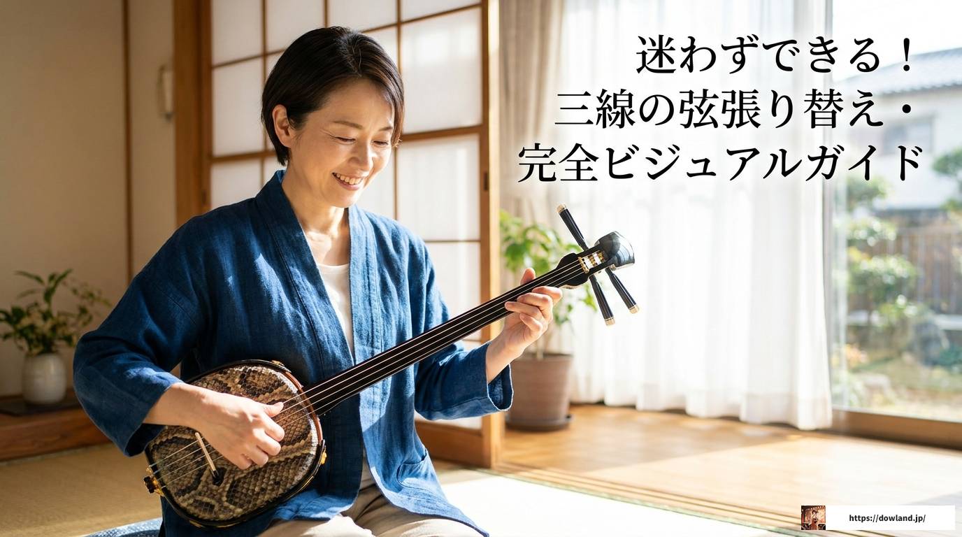 三線の弦張り替え完全ガイド｜結び方から調弦・失敗対策まで
