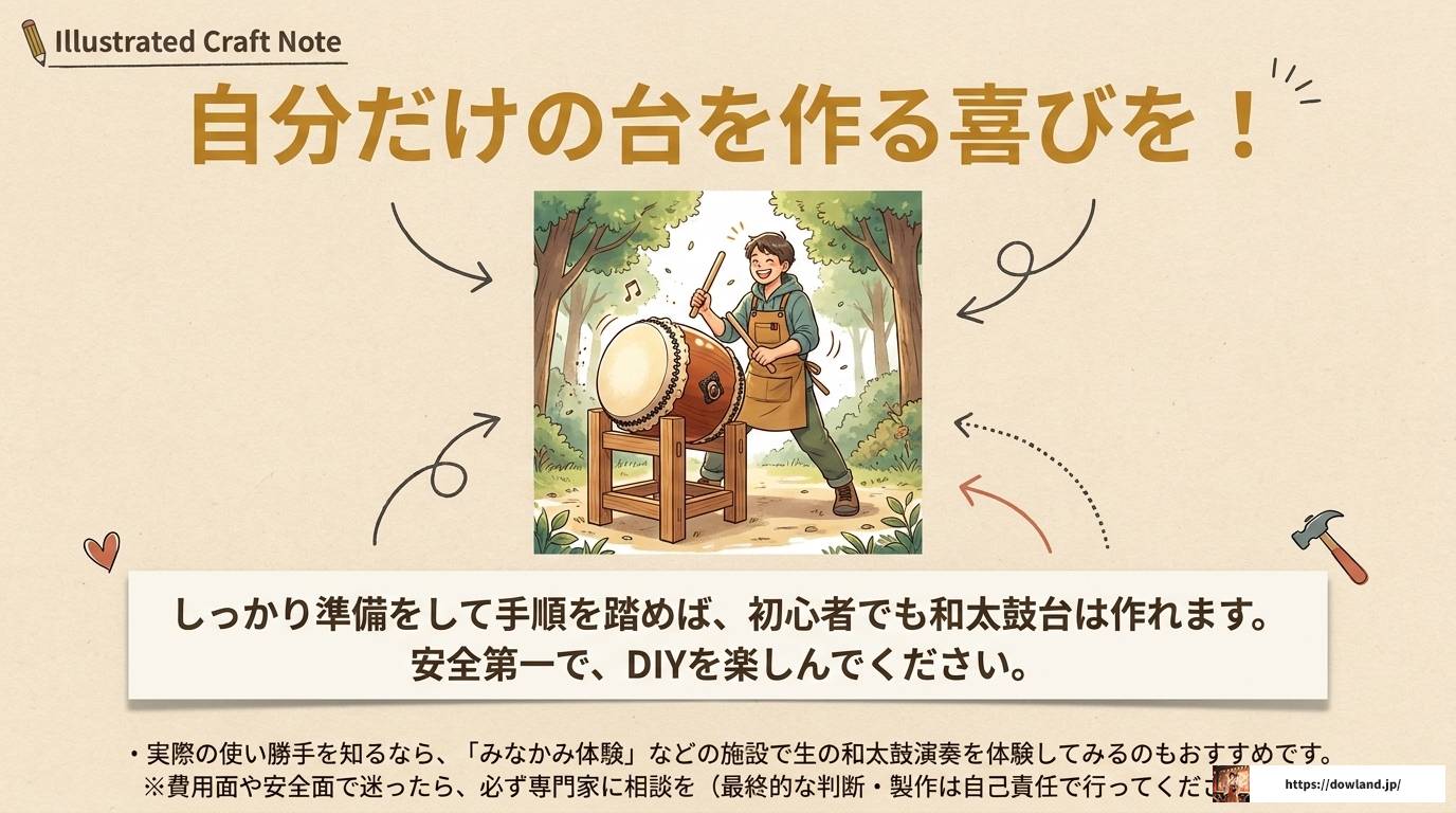 和太鼓の台を自作する方法！材料選びから組み立てまで完全解説