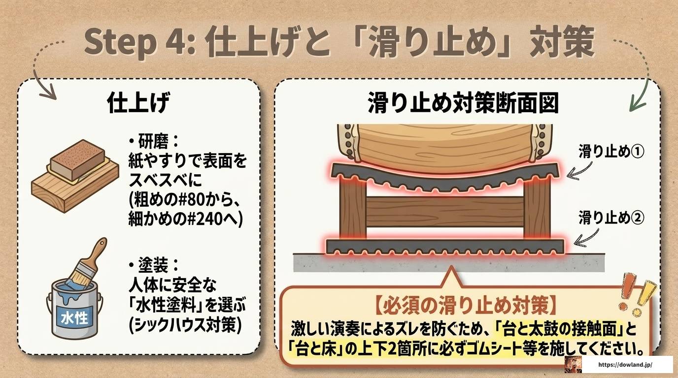 和太鼓の台を自作する方法！材料選びから組み立てまで完全解説