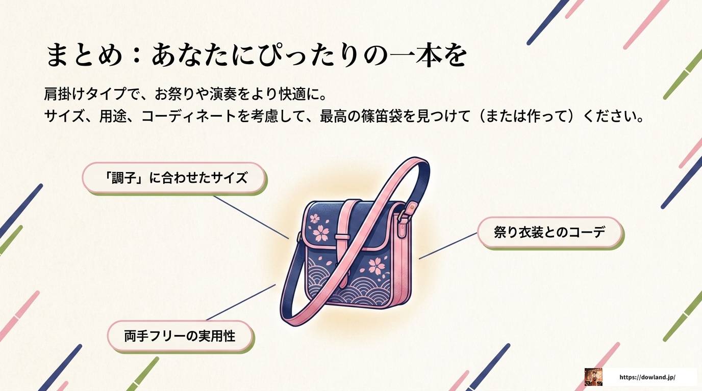 篠笛袋の肩掛けタイプ完全ガイド|選び方と作り方