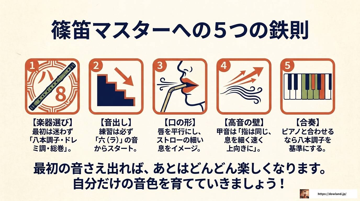 篠笛の吹き方とドレミ音階を初心者向けに徹底解説
