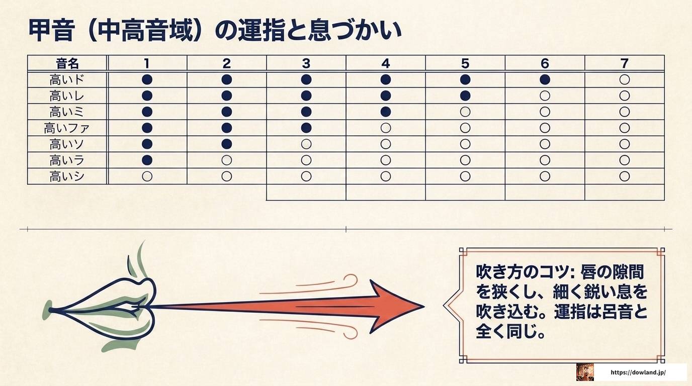 篠笛八本調子の運指表を完全解説！音階と練習法