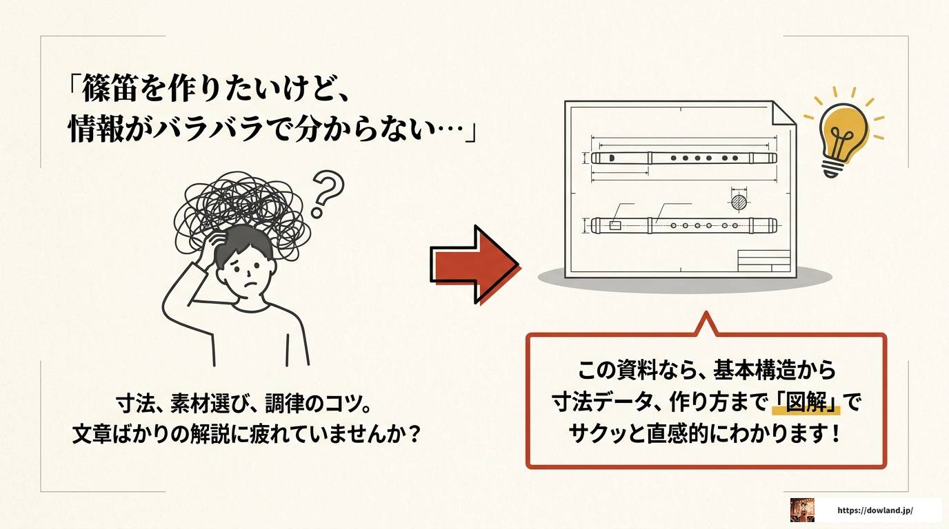 篠笛の設計図と寸法データを徹底解説!自作完全ガイド