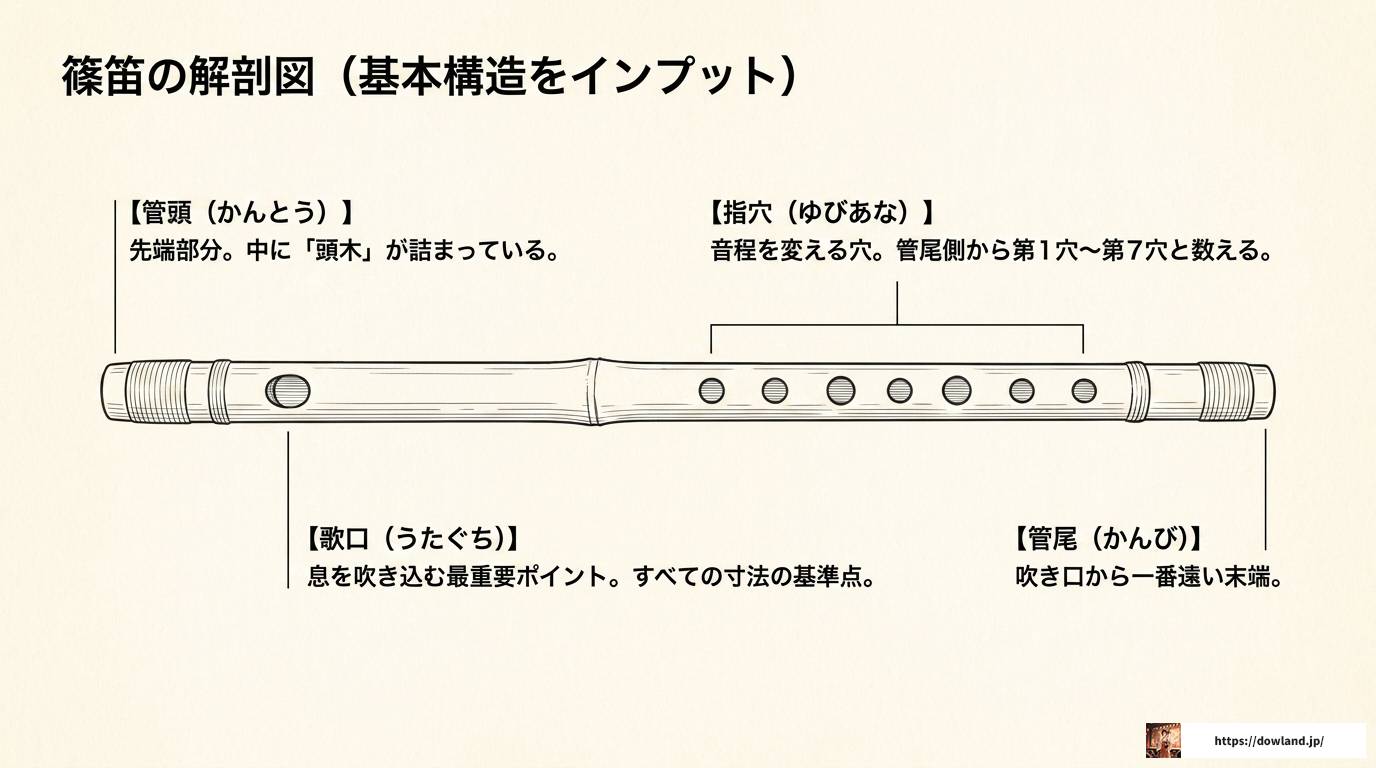 篠笛の設計図と寸法データを徹底解説!自作完全ガイド
