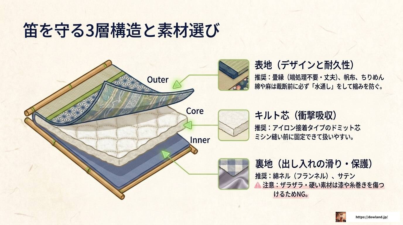 篠笛袋の肩掛けタイプを手作りする完全ガイド