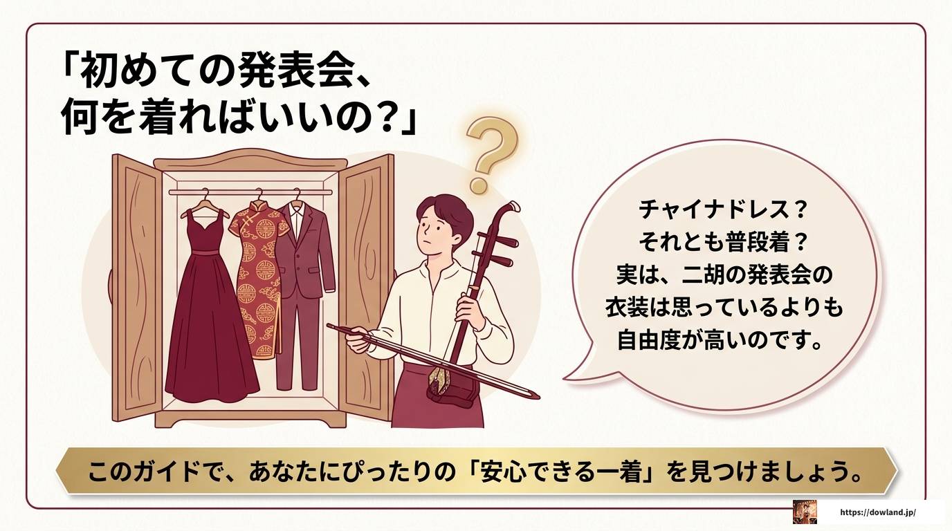 二胡の発表会衣装は何を着る？選び方と当日のマナー完全ガイド