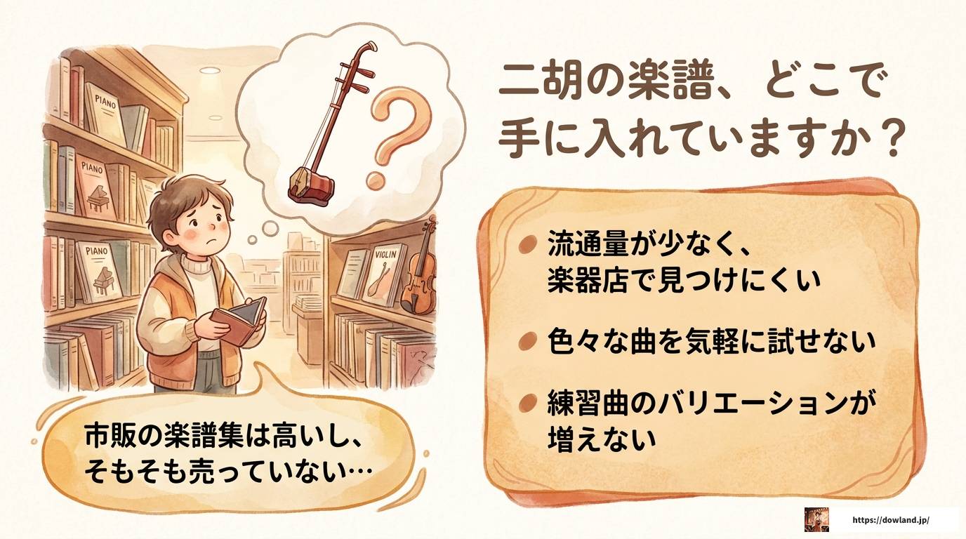 二胡楽譜を無料ダウンロードできる初心者向けサイト完全紹介