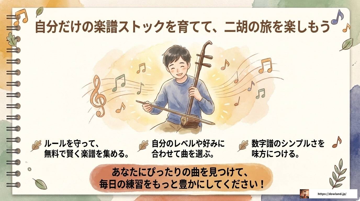 二胡楽譜を無料ダウンロードできる初心者向けサイト完全紹介