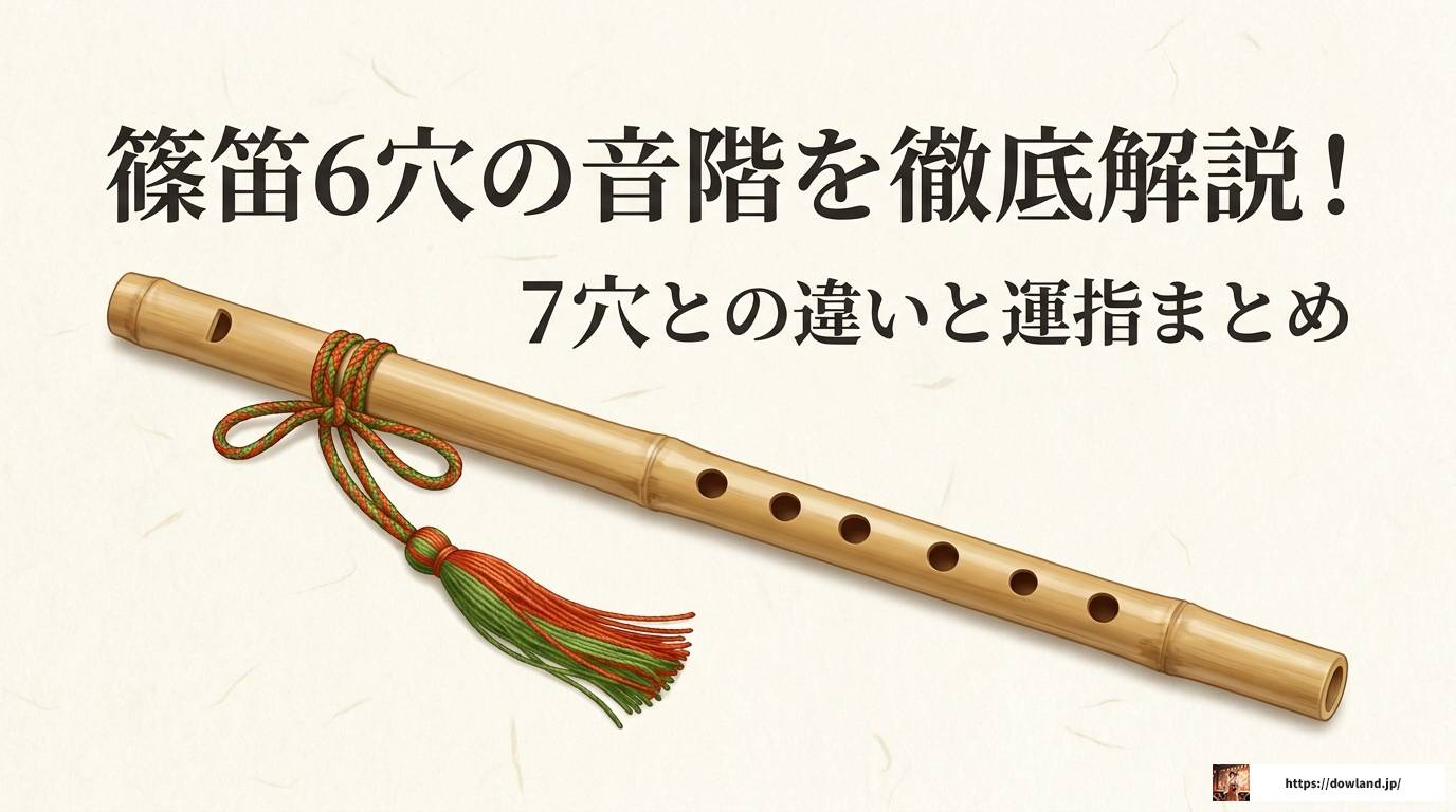 篠笛6穴の音階を徹底解説！7穴との違いと運指まとめ