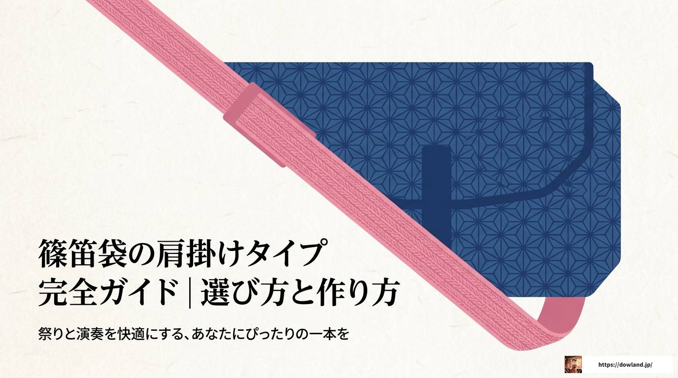 篠笛袋の肩掛けタイプ完全ガイド｜選び方と作り方