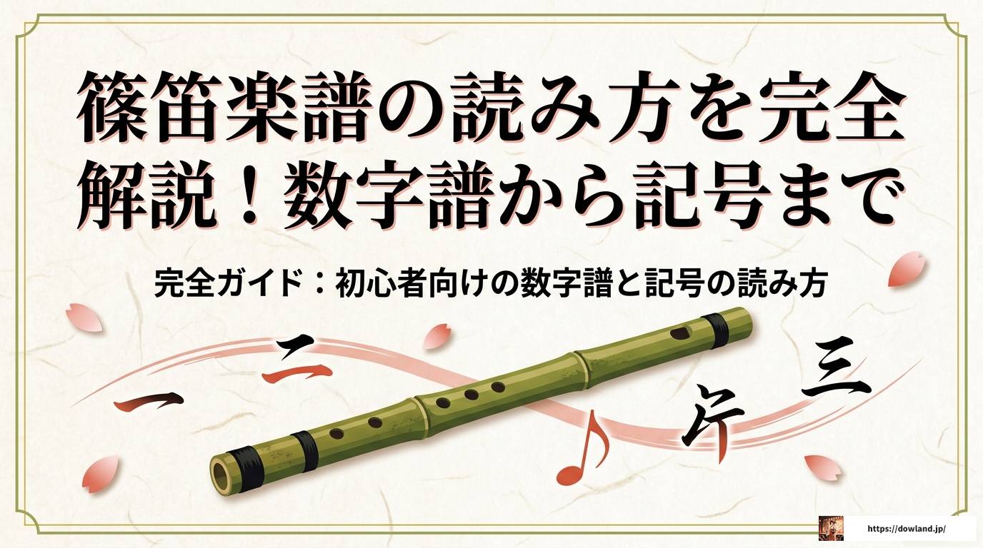 篠笛楽譜の読み方を完全解説！数字譜から記号まで