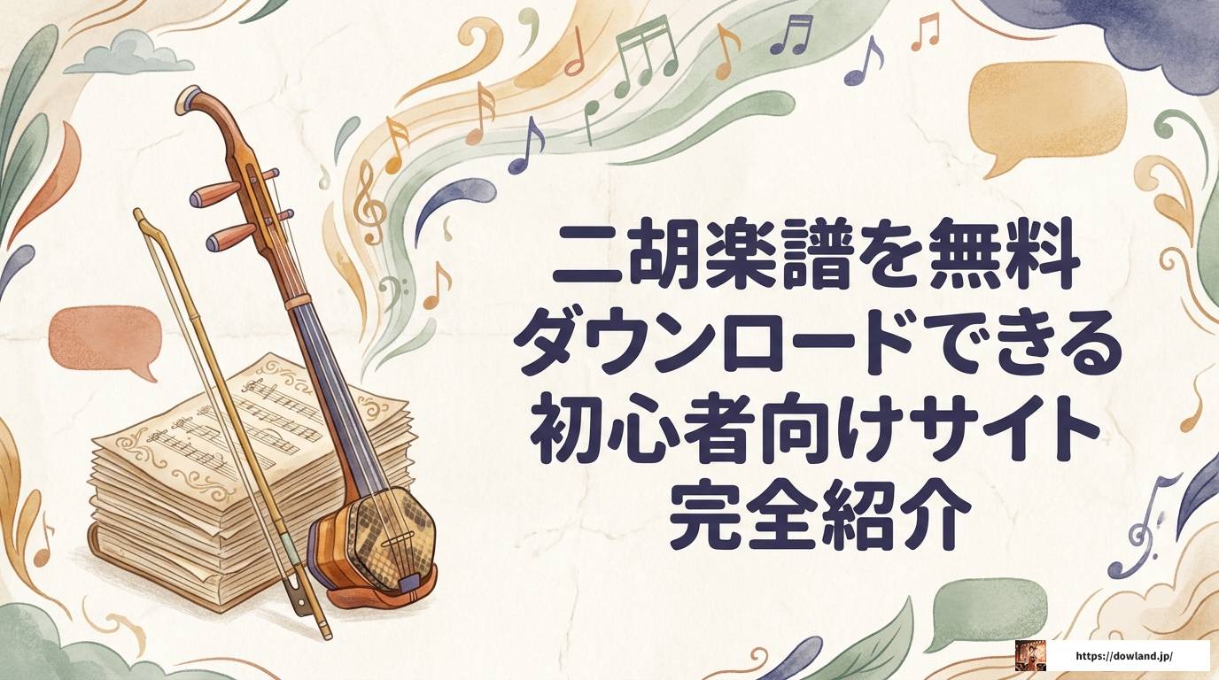 二胡楽譜を無料ダウンロードできる初心者向けサイト完全紹介