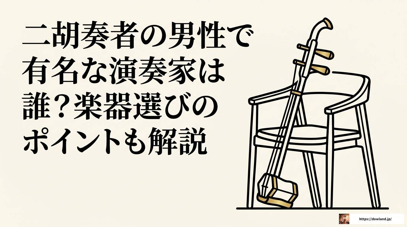 二胡奏者の男性で有名な演奏家は誰？楽器選びのポイントも解説